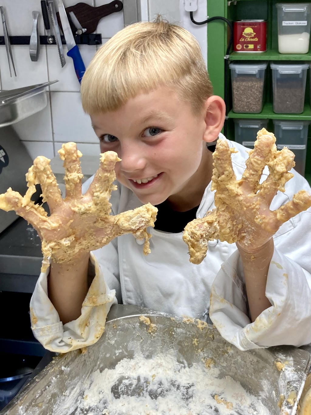 Kinder der Schlemmerbande Rechberghausen kochen Drei-Gänge-Menü im Bäckerhaus